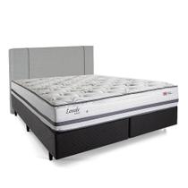 Cama Box com Cabeceira Herval King Leeds, 69x193x203 cm, Molas Maxspring Cama Box com Cabeceira Herval King Leeds, 69x193x203 cm, Molas Maxspring