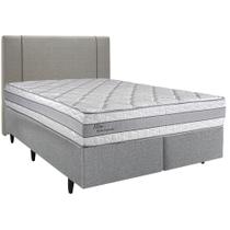 Cama Box com Cabeceira Herval Queen Alba, 65x158x198 cm, Molas Ensacadas Cama Box com Cabeceira Herval Queen Alba, 65x158x198 cm, Molas Ensacadas