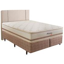 Cama Box com Cabeceira Herval Queen Haarlem, 69x158x198 cm, Molas Ensacadas