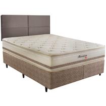 Cama Box com Cabeceira King Herval Haarlem, Molas Ensacadas, 69x193x203 cm