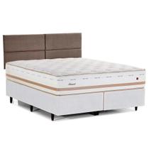 Cama Box com Cabeceira King Herval Irland, com Molas Maxspring, 72x193x203 cm