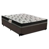 Cama Box com Colchão Casal Iso Dupla Face Conforto Híbrido Tecido Matelassê Marrom Ortobom Cama Box com Colchão Casal Iso Dupla Face Conforto Híbrido Tecido Matelassê Marrom Ortobom