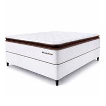 Cama Box com Colchão Casal Molas Ensacadas Alto 138x188cm Premium Sleep Branco BF Colchões