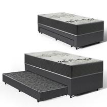 Cama Box com Colchão de D33 ISO 3000 Gazin + Auxiliar de Espuma Unique Solteiro 88cm Cama Box com Colchão de D33 ISO 3000 Gazin + Auxiliar de Espuma Unique Solteiro 88cm