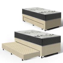 Cama Box com Colchão de D33 ISO 3000 Gazin + Auxiliar de Espuma Unique Solteiro 88cm - Lucas Colchões