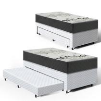 Cama Box com Colchão de D33 ISO 3000 Gazin + Auxiliar de Espuma Unique Solteiro 88cm
