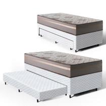 Cama Box com Colchão de D33 Millenium One Face + Auxiliar de Espuma Unique Solteiro 88cm