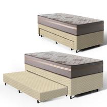 Cama Box com Colchão de D33 Millenium One Face + Auxiliar de Espuma Unique Solteiro 88cm