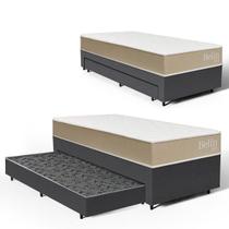 Cama Box com Colchão de Espuma D33 Double Face Belin + Auxiliar de Molas Unique Solteiro 88cm Cama Box com Colchão de Espuma D33 Double Face Belin + Auxiliar de Molas Unique Solteiro 88cm
