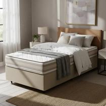 Cama Box com Colchão de Espuma D33 Double Face Territory Hellen Solteiro 88cm