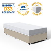 Cama Box com Colchão de Espuma D33 Enrolado ConfortLuck Solteiro 88cm