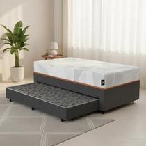 Cama Box com Colchão de Espuma D33 Enrolado Sonno Full - Umaflex + Auxiliar de Molas Solteiro 88cm Cama Box com Colchão de Espuma D33 Enrolado Sonno Full - Umaflex + Auxiliar de Molas Solteiro 88cm