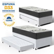 Cama Box com Colchão de espuma D33 ISO 3000 Gazin Auxiliar de Espuma Unique Solteiro 88 cm