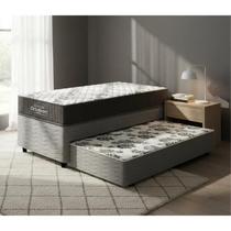 Cama Box com Colchão de Espuma D33 Ortobom Airtech 100 com Auxiliar de Molas Unique Solteiro 88 cm