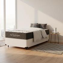 Cama Box com Colchão de Espuma D33 Ortobom Airtech 100 Solteiro 88cm