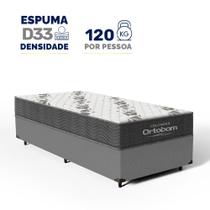 Cama Box com Colchão de Espuma D33 Ortobom Airtech 100 Solteiro 88cm Cama Box com Colchão de Espuma D33 Ortobom Airtech 100 Solteiro 88cm