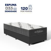 Cama Box com Colchão de Espuma D33 Ortobom Airtech 100 Solteiro 88cm