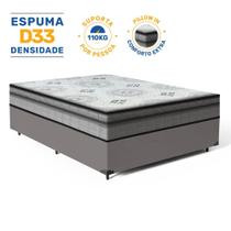 Cama Box com Colchão de Espuma D33 Pillow In Anjos Ortosleep Casal 138 cm Cama Box com Colchão de Espuma D33 Pillow In Anjos Ortosleep Casal 138 cm