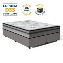 Cama Box com Colchão de Espuma D33 Pillow In Anjos Ortosleep Queen 158 cm