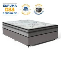 Cama Box com Colchão de Espuma D33 Pillow In Anjos Ortosleep Viúva 128 cm