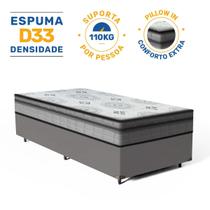 Cama Box com Colchão de Espuma D33 Pillow In DAngelis Ortosleep Solteiro King 96 cm