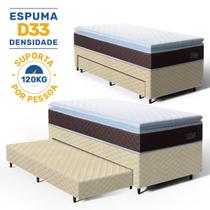 Cama Box com Colchao de Espuma D33 Pillow Top Comfort Luxo Auxiliar de Espuma Unique Solteiro 88 cm Cama Box com Colchao de Espuma D33 Pillow Top Comfort Luxo Auxiliar de Espuma Unique Solteiro 88 cm
