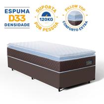 Cama Box com Colchão de Espuma D33 Pillow Top Comfort Luxo Solteiro 88 cm Cama Box com Colchão de Espuma D33 Pillow Top Comfort Luxo Solteiro 88 cm
