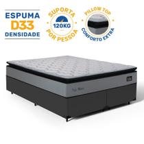Cama Box com Colchão de Espuma D33 Pillow Top Maxx Queen 158 cm