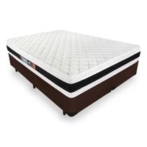 Cama Box com Colchão de Espuma D45 Castor Black White Double Face Super King 193cm Cama Box com Colchão de Espuma D45 Castor Black White Double Face Super King 193cm