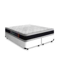 Cama Box com Colchão de Espuma D45 Castor Black White Double Face Super King 193cm