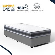 Cama Box com Colchão de Espuma D45 Double Face Territory Hellen Solteiro 88cm