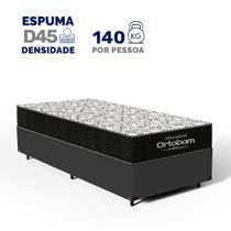 Cama Box com Colchão de Espuma D45 Ortobom Airtech 150 Solteiro 88cm