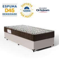 Cama Box com Colchão de Espuma D45 Ortobom Iso 150 Solteiro 78 cm