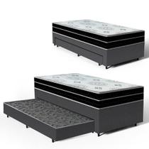 Cama Box com Colchão de Espuma D45 Pillow In Anjos OrtoConfort + Auxiliar de Molas Unique Solteiro 88cm Cama Box com Colchão de Espuma D45 Pillow In Anjos OrtoConfort + Auxiliar de Molas Unique Solteiro 88cm