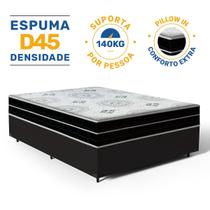 Cama Box com Colchão de Espuma D45 Pillow In Anjos OrtoConfort Casal 138 cm Cama Box com Colchão de Espuma D45 Pillow In Anjos OrtoConfort Casal 138 cm