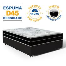 Cama Box com Colchão de Espuma D45 Pillow In Anjos OrtoConfort Casal 138 cm Cama Box com Colchão de Espuma D45 Pillow In Anjos OrtoConfort Casal 138 cm