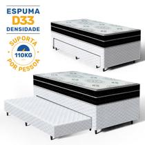 Cama Box com Colchao de Espuma D45 Pillow In DAngelis OrtoConfort Auxiliar de Espuma Unique Solteiro 88 cm