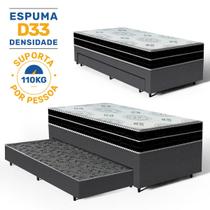 Cama Box com Colchão de Espuma D45 Pillow In DAngelis OrtoConfort com Auxiliar de Molas Unique Solteiro 88cm