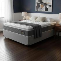 Cama Box com Colchão de Espuma D45 Pillow Top Fort Comfort Casal 138 cm Cama Box com Colchão de Espuma D45 Pillow Top Fort Comfort Casal 138 cm