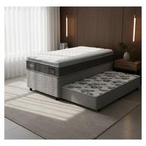 Cama Box com Colchão de Espuma D45 Pillow Top Fort Comfort com Auxiliar de Espuma Unique Solteiro 88 cm Cama Box com Colchão de Espuma D45 Pillow Top Fort Comfort com Auxiliar de Espuma Unique Solteiro 88 cm
