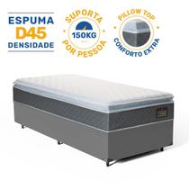 Cama Box com Colchão de Espuma D45 Pillow Top Fort Comfort Solteiro 88 cm Cama Box com Colchão de Espuma D45 Pillow Top Fort Comfort Solteiro 88 cm