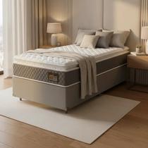 Cama Box com Colchão de Espuma D45 Pillow Top Fort Comfort Solteiro 88 cm