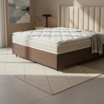Cama Box com Colchão de Espuma D45 Pillow Top Ortopédico Domo Casal 138cm Cama Box com Colchão de Espuma D45 Pillow Top Ortopédico Domo Casal 138cm