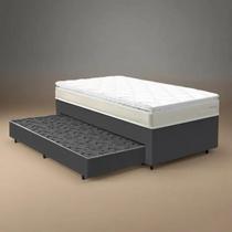 Cama Box com Colchão de Espuma D45 Pillow Top Ortopédico Domo Solteiro 88cm Cama Box com Colchão de Espuma D45 Pillow Top Ortopédico Domo Solteiro 88cm