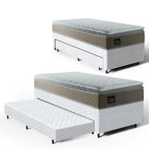 Cama Box com Colchão de Espuma D45 Pillow Top Strong One Face + Auxiliar de Espuma Unique Solteiro 88cm Cama Box com Colchão de Espuma D45 Pillow Top Strong One Face + Auxiliar de Espuma Unique Solteiro 88cm