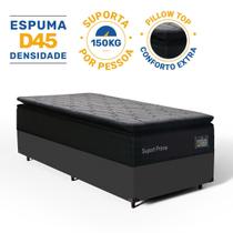 Cama Box com Colchão de Espuma D45 Pillow Top Suport Prime Solteiro 88 cm Cama Box com Colchão de Espuma D45 Pillow Top Suport Prime Solteiro 88 cm