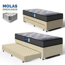 Cama Box com Colchão de Espuma D60 Double Face Guarda Costas Comfort Force Probel Auxiliar de Espuma Unique Solteiro 88 cm Cama Box com Colchão de Espuma D60 Double Face Guarda Costas Comfort Force Probel Auxiliar de Espuma Unique Solteiro 88 cm