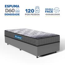Cama Box com Colchão de Espuma D60 Double Face Guarda Costas Comfort Force Probel Solteiro 88cm Cama Box com Colchão de Espuma D60 Double Face Guarda Costas Comfort Force Probel Solteiro 88cm