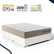 Cama Box com Colchão de Espuma D70 Double Face Ortopédico Double Sense Casal 138cm Cama Box com Colchão de Espuma D70 Double Face Ortopédico Double Sense Casal 138cm