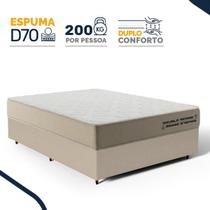 Cama Box com Colchão de Espuma D70 Double Face Ortopédico Double Sense Topazio Casal 138cm